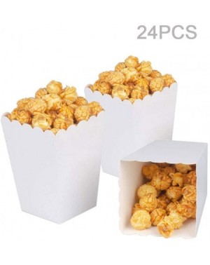 Favors White Popcorn Boxes Mini Paper Popcorn Box Cardboard Popcorn Container for Party- Pack of 24 - White - C318AKLKUYO $12.20