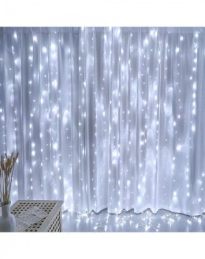 Indoor String Lights White Christmas Lights -Romantic Wedding Lights- 10 FT Connectable Curtain Lights with 8 Twinkle Modes L...