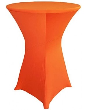 Tablecovers Wholesale (200 GSM) 30 in x 42 in Cocktail Highboy Spandex Stretch Fitted Round Table Cover Tablecloths Orange - ...