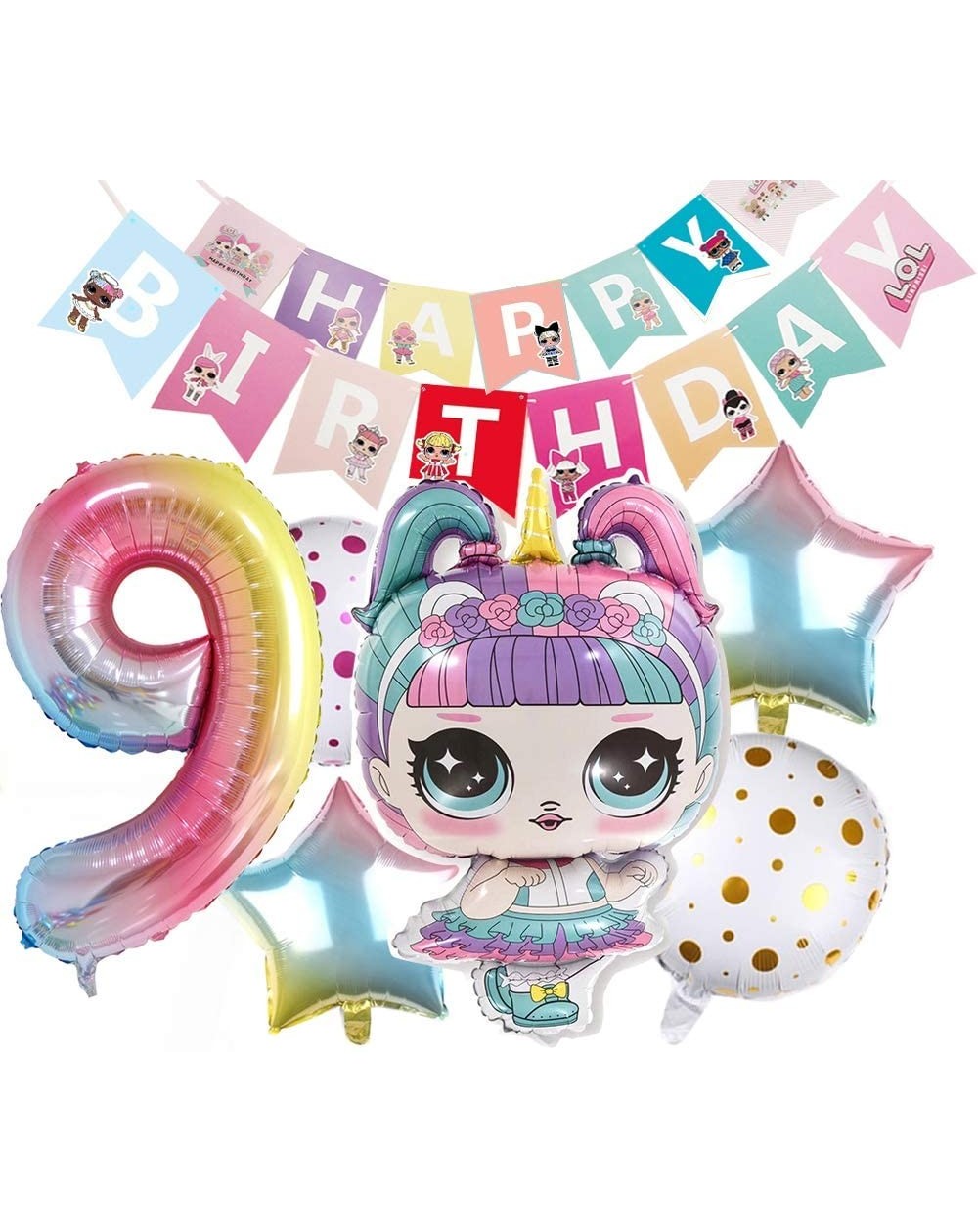 Balloons LOL Party's Balloons Surprise Birthday Balloon- Lol Birthday Party Decorations- Bouquet Decorations Surprise Doll Ba...
