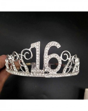 Favors Sweet 16" Sash and Rhinestone Tiara or Crown Set-16th Birthday Sash-16 Happy Birthday Gifts-Birthday Party Favors- Sup...