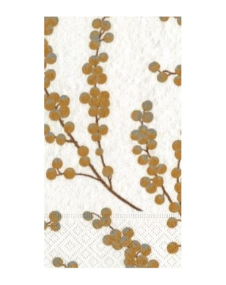 Tableware Hand Towels Christmas Decor Christmas Party Paper Guest Towels Berries Gold Pk 30 - CL188L7Z42W $16.81