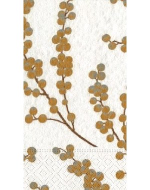 Tableware Hand Towels Christmas Decor Christmas Party Paper Guest Towels Berries Gold Pk 30 - CL188L7Z42W $16.81