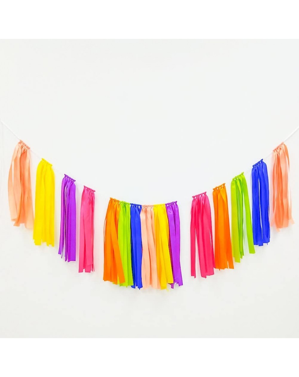 Ribbon Tassel Garland Assembled Ribbon Color Handmade Fabric Banner ...