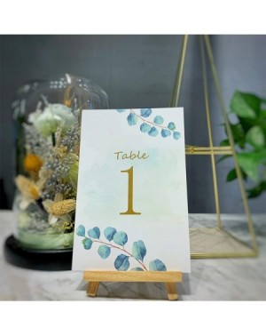 Place Cards & Place Card Holders Watercolor Eucalyptus Leaves Wedding Table Numbers- Double Sided 4x6 Calligraphy Design- Num...