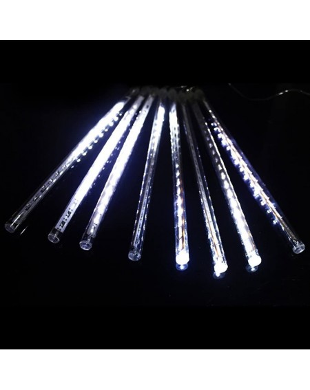 Outdoor String Lights Falling Rain Decoration Lights- Waterproof LED Meteor Shower Lights with 30cm 8 Tube 144 LEDs- Icicle S...