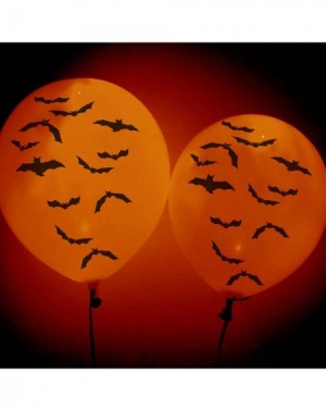 Balloons 50 pack halloween bats LED light up round balloons. Premium latex. Lights 12-24 hours. Glow in the dark. Great suppl...
