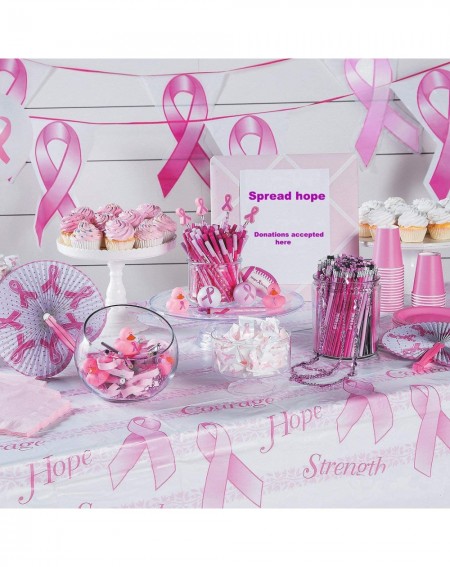 Party Favors Breast Cancer Awareness Stickers Rolls - 2 Huge Rolls Assorted Designs - 1000 Stickers Total - For Breast Cancer...