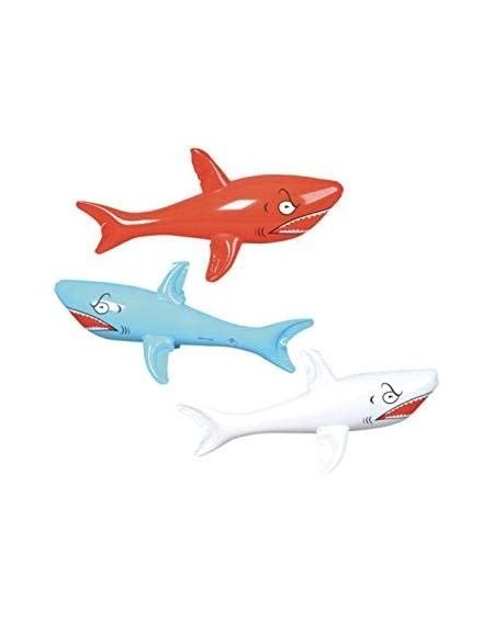 Party Packs Six (6) 24" Inflatable Sharks - Shark INFLATES Party Decorations Decor Favors Toys Week Tank - CF193YH8NGO $11.63