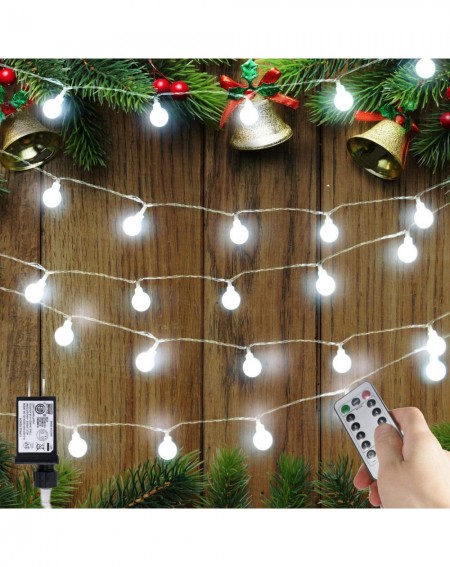 Indoor String Lights 33 FT 100 LED Globe Ball String Lights- Fairy String Lights Plug in with Remote- Decor for Indoor Outdoo...