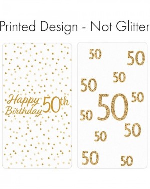 Favors White and Gold 50th Birthday Mini Candy Bar Wrappers - 45 Stickers - CI188ZSTZN0 $11.55