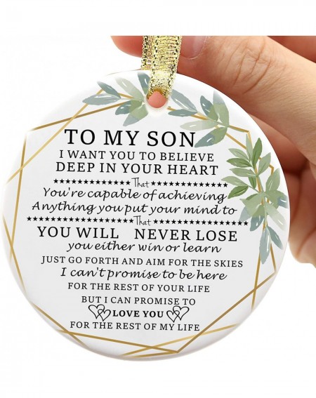 Ornaments Two-Side Printed to My Son Christmas Ornament- Gift for Son from Mom and Dad- to My Son- I Want You to Believe Deep...