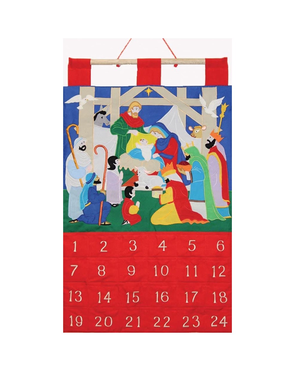 Advent Calendars Alleluia Fabric Advent Calendar (Countdown to Christmas) - CZ12FT2UPMD $19.17