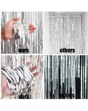 Party Packs 3 Pack Metallic Tinsel Curtains Foil Fringe Shimmer Curtain Photo Backdrop Decorations for 4th of July Decoration...