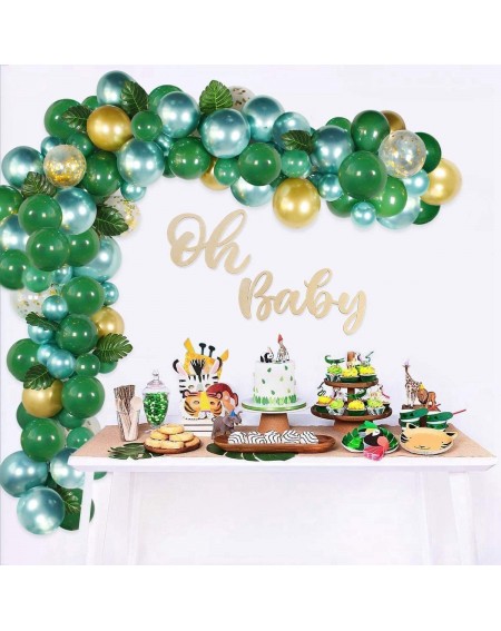 Balloons Jungle Safari Theme Baby Shower Decorations Boy - Balloon Garland Arch Kit- Tropical Leaves Decoration- Colorful Bal...