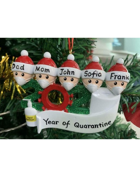 Ornaments 2020 Christmas Ornaments Personalized 2-5 Family Members Christmas Ornament Kit-DIY Survived Family Customized Chri...