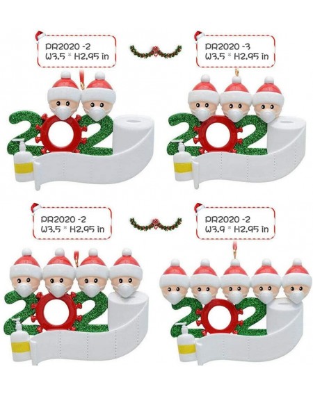 Ornaments 2020 Christmas Ornaments Personalized 2-5 Family Members Christmas Ornament Kit-DIY Survived Family Customized Chri...
