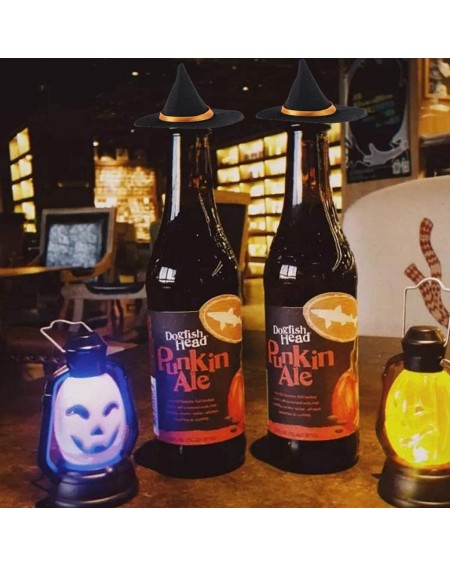 Favors Halloween Mini Felt Witch Hats Wine Bottle Covers Mini Witch Cap Wine Bottle Topper Ornament for Bar Halloween Christm...