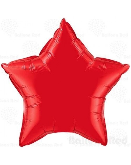 Balloons 5 Inch Foil Mylar Balloons for Wall Decoration (Premium Quality- Air Fill Only)- Pack of 12- Star - Red - Star - Red...