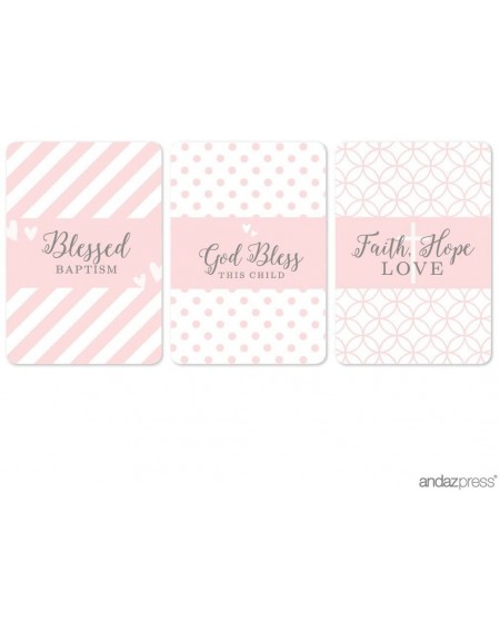 Banners & Garlands Blush Pink and Gray Baby Girl Baptism Collection- Chocolate Minis Labels- Fits Hershey's Miniatures Party ...
