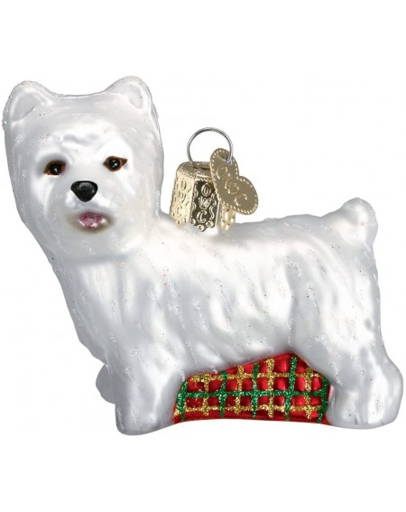 Ornaments Christmas Glass Blown Ornament with S-Hook and Gift Box- More Dogs Collection (Westie) - Westie - C018EY0EOCW $33.00
