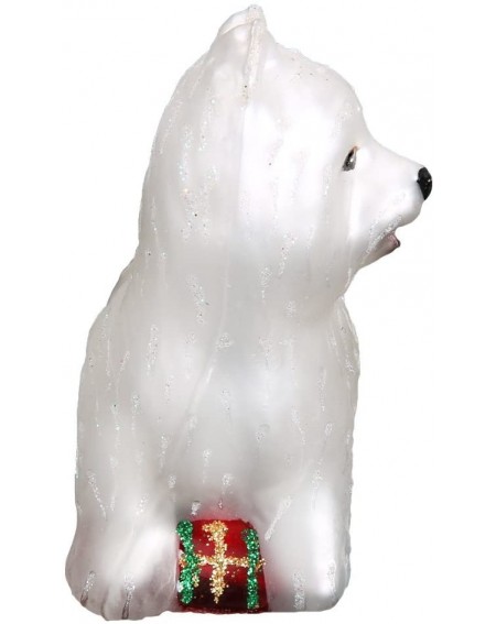 Ornaments Christmas Glass Blown Ornament with S-Hook and Gift Box- More Dogs Collection (Westie) - Westie - C018EY0EOCW $18.92