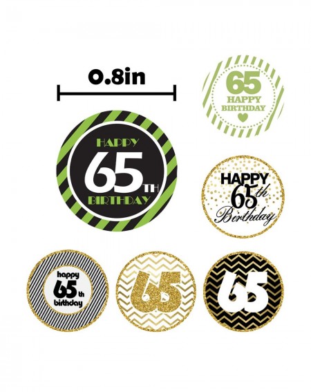 Banners Happy 65th Birthday Stickers For 65 Years Old Party Decoration - Birthday Favor Labels -240 Count - 65 - CR18AHH968C ...