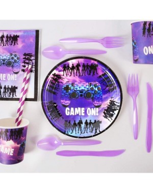 Party Packs Video Game Birthday Party Supplies for Boys Fans 115 Pcs Including Plates Cups Knifes Forks Spoons Napkins Straw ...