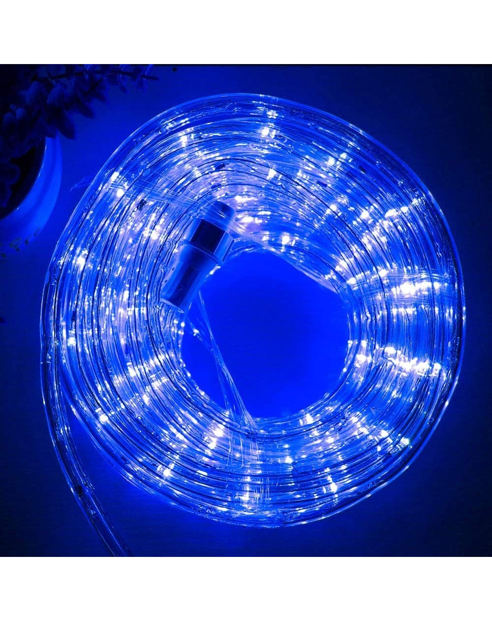 Rope Lights 33ft LED Rope Lights-110V 2 Wire Connectable Christmas Rope Lights Outdoor-240 LED Waterproof Indoor Outdoor Blue...