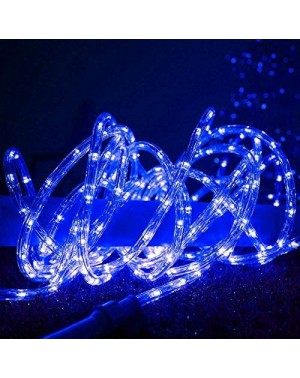 Rope Lights 33ft LED Rope Lights-110V 2 Wire Connectable Christmas Rope Lights Outdoor-240 LED Waterproof Indoor Outdoor Blue...