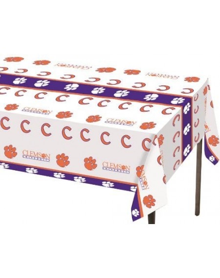 Tablecovers Clemson Tigers Plastic Table Cover- 54"x108" - Paper Bowl- 20oz - CE1193BLH01 $7.49