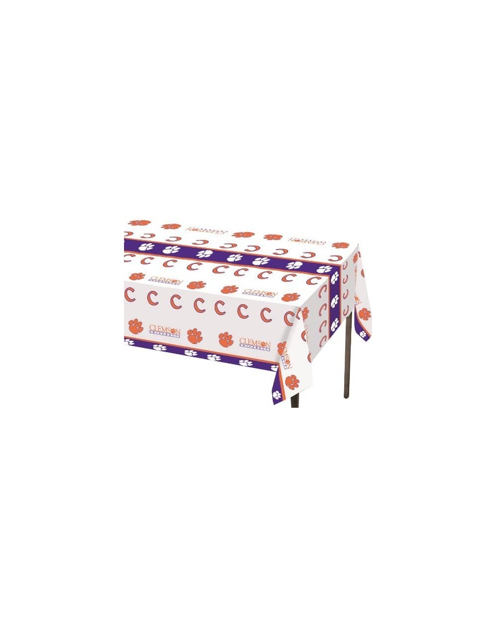 Tablecovers Clemson Tigers Plastic Table Cover- 54"x108" - Paper Bowl- 20oz - CE1193BLH01 $7.49