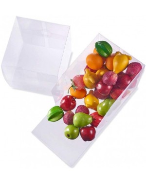 Favors 10PCS Clear Wedding Favour Boxes 6x6x6 Square PVC Transparent Gift Boxes for Candy Chocolate Valentine - 6x6x6" - C919...