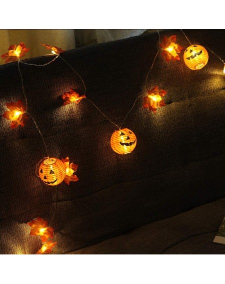 Indoor String Lights Halloween Pumpkin String Lights- 5.5 Feet 10 LED String Lights 2 AA Battery Powered for Halloween Thanks...