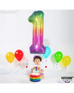 Balloons Giant Rainbow Jelly Number 1 Balloons - Large- 40 Inch- Colorful Gradient 1st Birthday Balloons - 1st Birthday Decor...