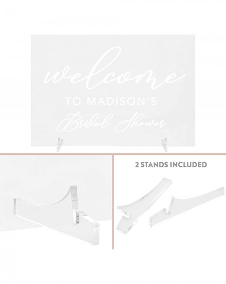 Favors Scripted Welcome to Custom Name Bridal Shower Acrylic Sign- 7.5 x 11 Inch- Stand Included- Welcome Sign- Bridal Shower...