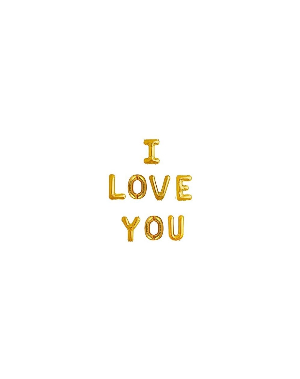 Balloons 16 Inch I LOVE YOU Alphabet Letters Foil Balloons Set for Valentines Day-Propose Marriage-Wedding Party-Wedding Déco...