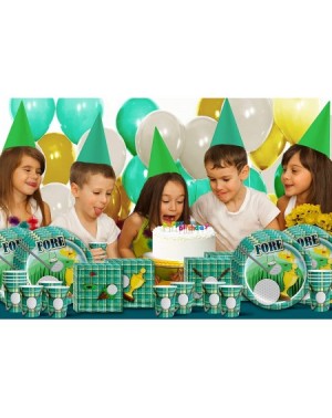 Party Packs Golf Sports Birthday Party Supplies Set Plates Napkins Cups Tableware Kit for 16 - CX197NDN968 $18.44
