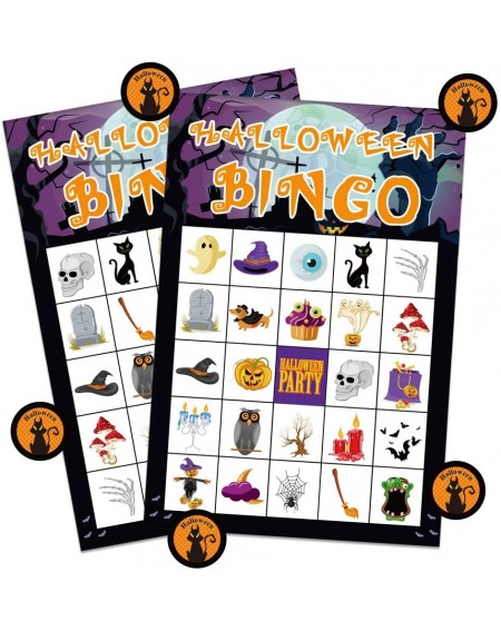 Party Favors Halloween Bingo Game Cards for Kids-26 Player Halloween Party Card Games for Halloween Crafts- Party Favors Supp...