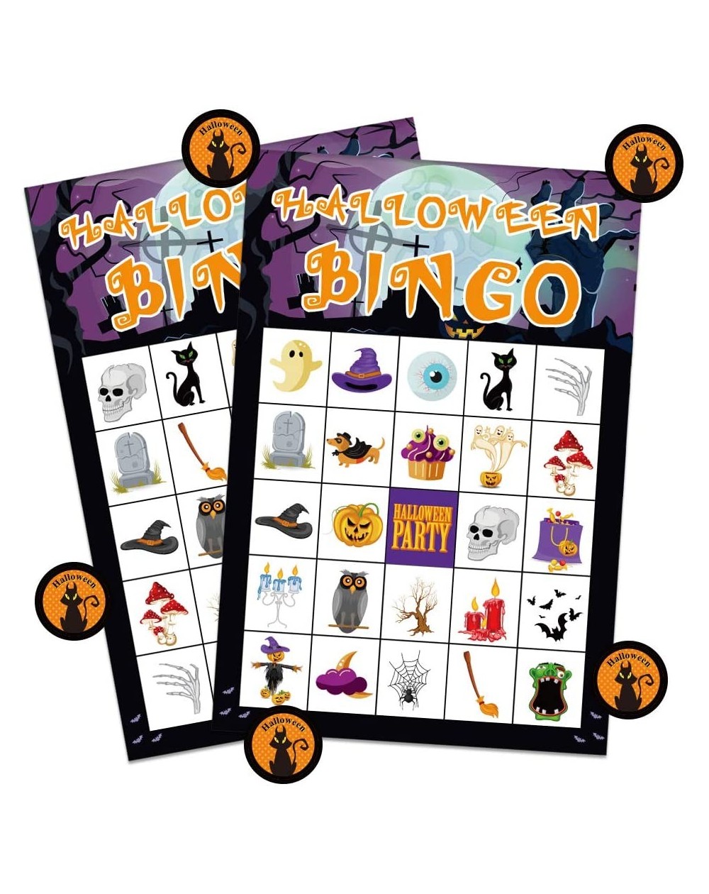 Party Favors Halloween Bingo Game Cards for Kids-26 Player Halloween Party Card Games for Halloween Crafts- Party Favors Supp...
