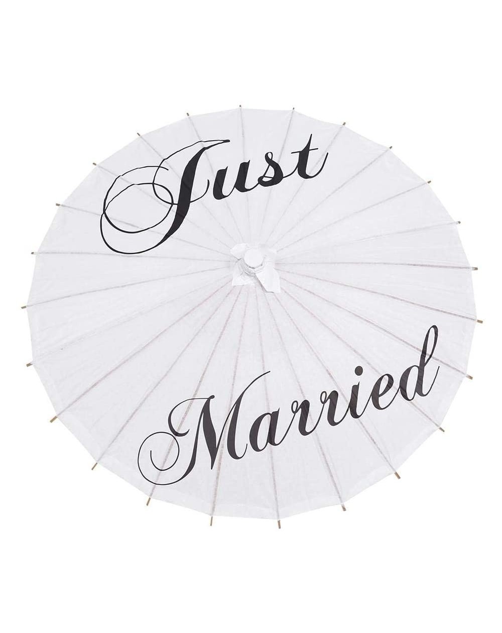 Favors Paper Umbrella- White Paper Umbrella for Wedding Party Bridal Decorations Photography Art Display 59cm / 23.2inch(Just...