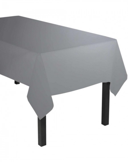 Tablecovers Heavy Duty Plastic Table Cover Available in 44 Colors- 54" x 108"- Silver - Silver - CW11DGD87TV $16.37