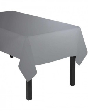Tablecovers Heavy Duty Plastic Table Cover Available in 44 Colors- 54" x 108"- Silver - Silver - CW11DGD87TV $10.12