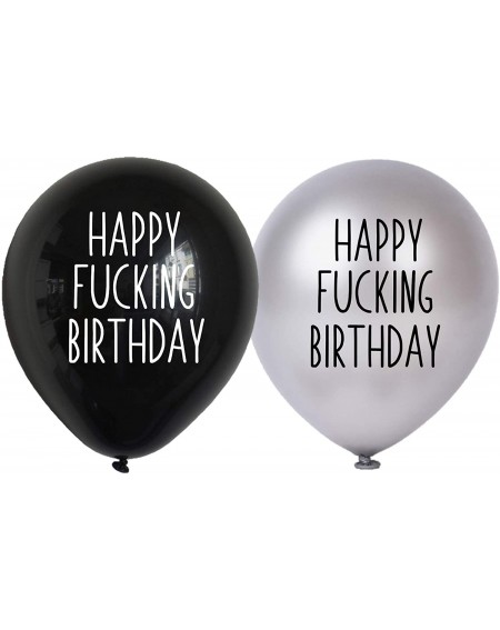 Balloons 30 pc Funny Birthday Balloons - Gag Gift for a Man Birthday~ Designed- a USA company (Black & Silver Balloons -C) - ...