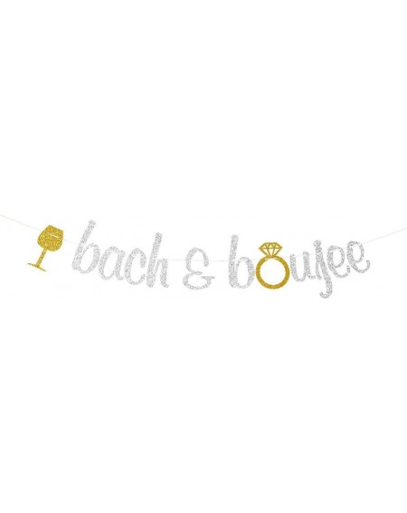 Banners & Garlands Bach & Boujee Banner for Bridal Shower Engagement Bachelorette Wedding Party Decorations Gold and Silver G...