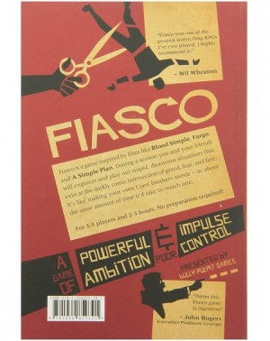 Party Games & Activities Fiasco Role Playing Game - 2D045960408 $44.37