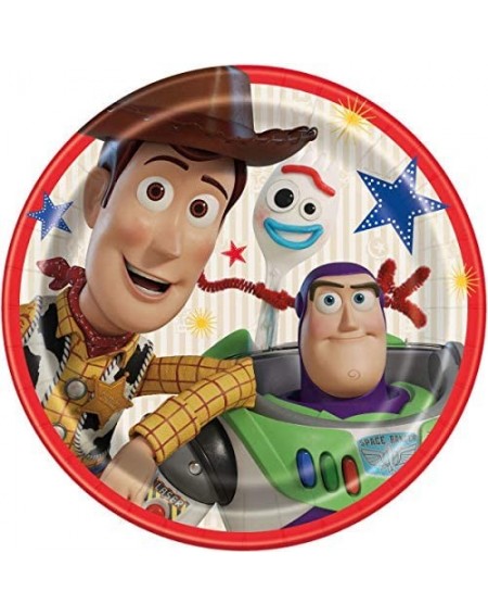 Party Packs Toy Story 4 Party Supplies Pack Serves 16 9" Plates Luncheon Napkins Cups and Table Cover with Birthday Candles (...