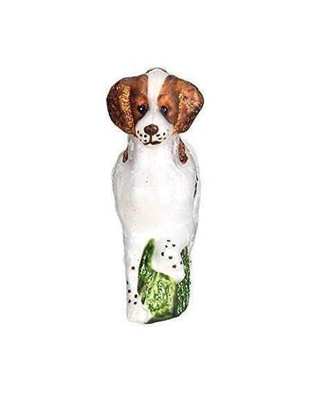 Ornaments Glass Blown Ornament with S-Hook and Gift Box- Animals Selection (Brittany Spaniel- 12330) - Brittany Spaniel- 1233...