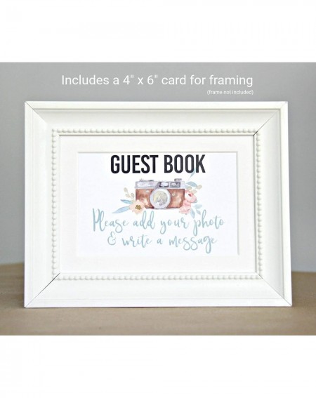 Guestbooks Navy Wedding Guest Book Photo Guest Book for Wedding - Bridal Shower Guest Book - 130 Navy Pgs - 8.5" x 7.25" - So...
