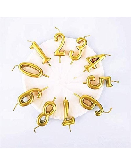 Birthday Candles 10 PCS Cake Numeral Candles- Birthday Numeral Candles- Number 0-9 Glitter Cake Topper Decoration for Birthda...